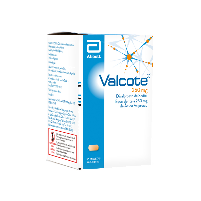 VALCOTE 250 MG X 30 TAB